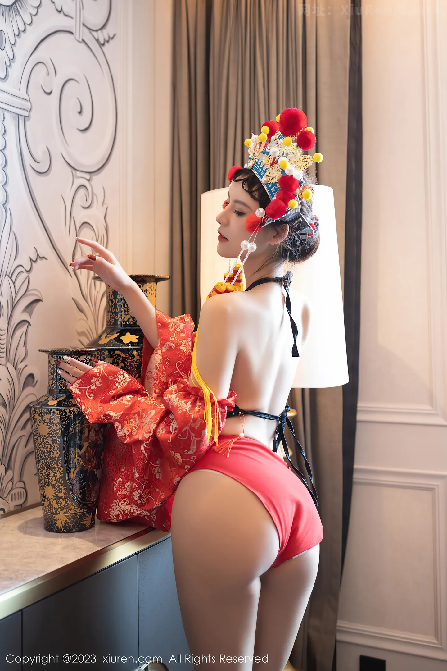 图片[4]-[XiuRen秀人网]2023.02.22 VOL.6308 模特就是阿朱啊喜庆花嫁主题私房半脱露曼妙绝美身姿诱惑写真81P-秀人网官方网站